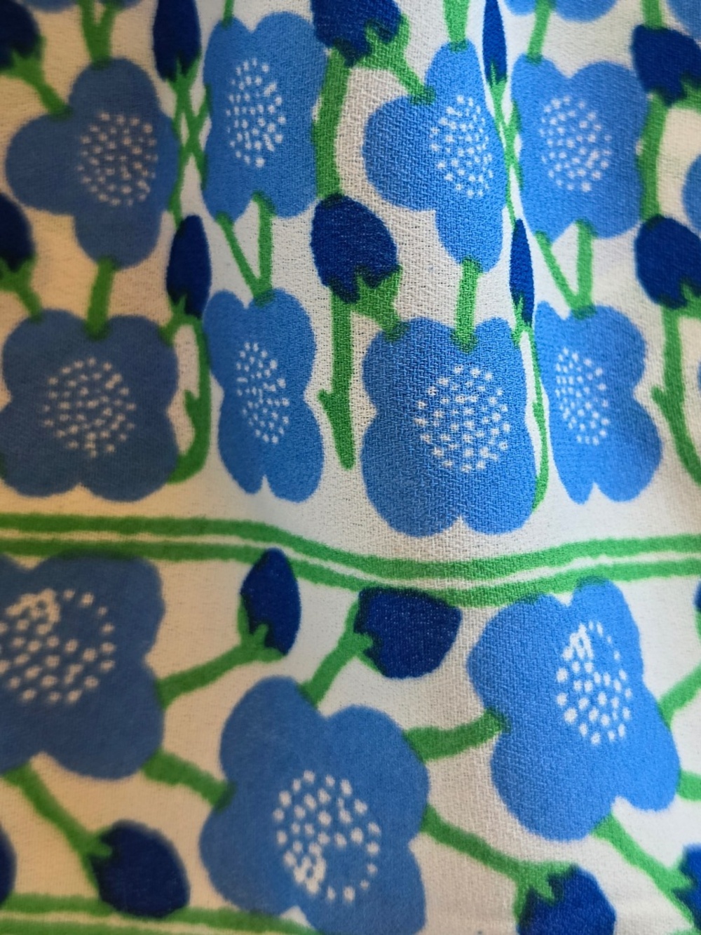 Max Studio maxi dress XS blue/white floral tiered flutter sleeves button down - Picture 11 of 13